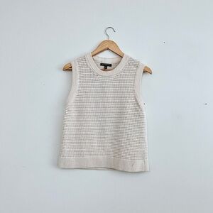 Banana Republic Ivory Mesh Tank Top